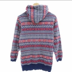 チャムス CHUMS パーカー フーディ プルオーバー ノルディック柄の画像