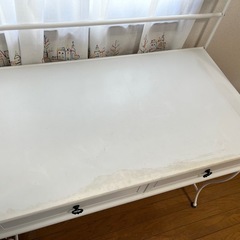 白　机　デスク　の画像