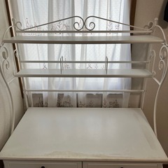 白　机　デスク　の画像