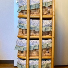 ラタン4段チェスト/籐家具/カントリー風の画像