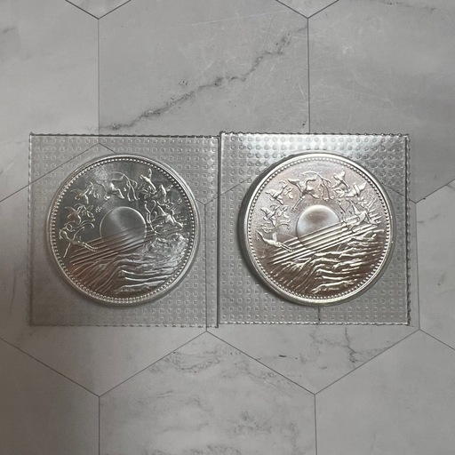 【未開封】　プルーフ硬貨　天皇陛下 御在位60周年記念1万円銀貨　昭和６１年