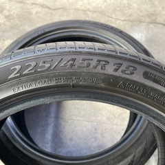1103-2）0円無料！225/45R18ドリケツ等にいかがですか！ 中古2本セット！2021年製LIONHART！はめ替えも対応の画像