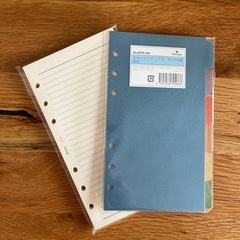 システム手帳 6リング インデックス、メモ帳付き の画像