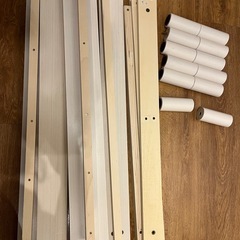 すのこベッド(白)　電源コンセント付きの画像