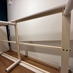 すのこベッド(白)　電源コンセント付きの画像