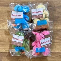 TeddyJOJO マスコットぬいぐるみ 全4種 4個セット の画像