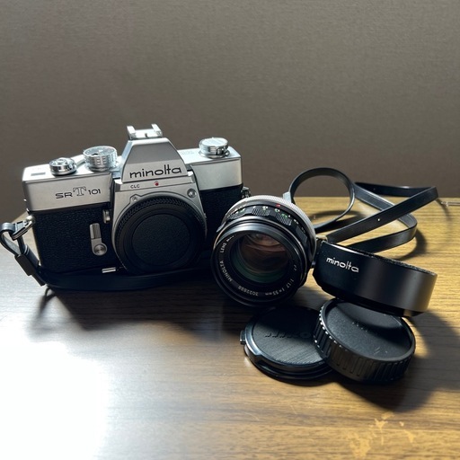 フィルムカメラ Minolta SRT101+ MC ROKKOR-PF 55mm F1.7