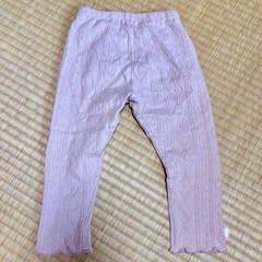 しまむら ケーブル編み ピンク パンツ 90サイズの画像