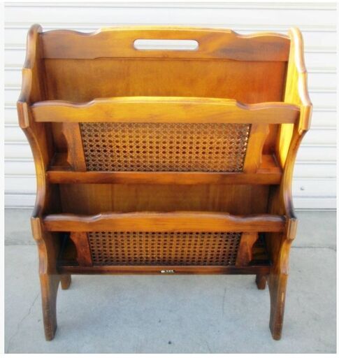 カリモク COLONIAL 2段マガジンラック　コロニアル　アメリカンカントリー　レトロ　アンティーク　天然木　インテリア　Karimoku　317ZS