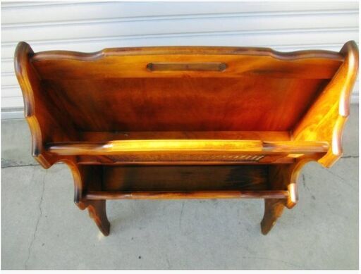 カリモク COLONIAL 2段マガジンラック　コロニアル　アメリカンカントリー　レトロ　アンティーク　天然木　インテリア　Karimoku　317ZS