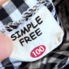 SIMPLE FREE ギンガムチェック 半袖ワンピース 100の画像