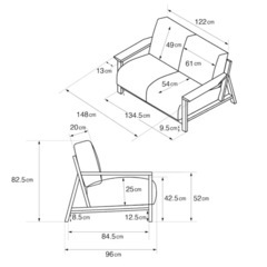 無印良品　木製フレームソファの画像