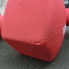 ダンベル 10㎏ 2個セット 合計20㎏ カラーダンベル 滑りにくい レッド 筋トレ 宅トレ 札幌 西野店の画像