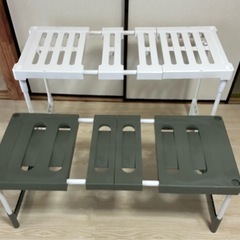 伸縮押入れ整理棚2つセットの画像