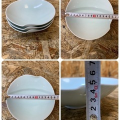 C(7651) 波佐見焼 白磁 深皿 鉢 3個 和食器 盛皿 中皿の画像