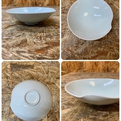 C(7651) 波佐見焼 白磁 深皿 鉢 3個 和食器 盛皿 中皿の画像