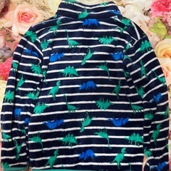 130cm恐竜柄フリースジャケットの画像