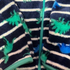 130cm恐竜柄フリースジャケットの画像