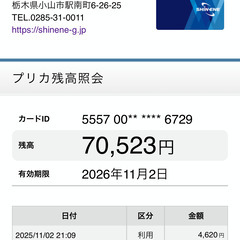 給油プリペイドカード【70,523円分】シンエネ【10,523円お得】の画像