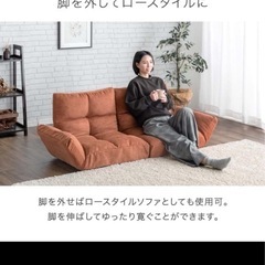 2人掛け左右独立ソファーベットの画像