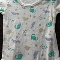 半袖ロンパース　2枚セット　恐竜　70センチの画像