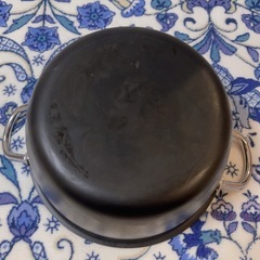 [中古 ]アーネスト 【日本製】 天ぷら鍋 3点セット 燕三条製 (アミ/フタ) エンボス加工 鉄揚げ鍋 お手入れカンタン レギュラー (22cm)の画像