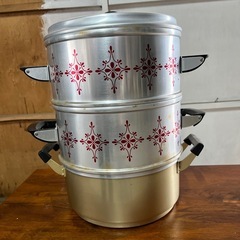大きな蒸し器　鍋　アルミ鍋　蒸し活^_^^_^