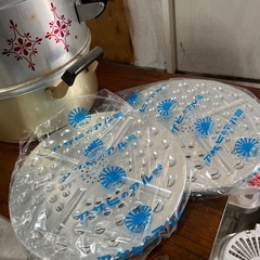 大きな蒸し器　鍋　アルミ鍋　蒸し活^_^^_^の画像