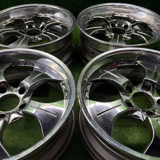 社外　18インチ　ホイール　18×7J +10 5H PCD127 ハブ80 日本製　ジャンク品　S51003076