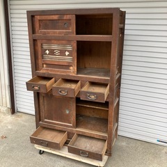 古民家家具　水屋　食器棚の画像