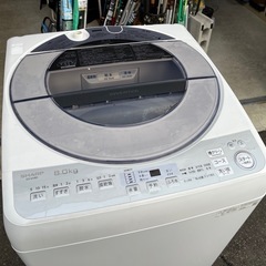 SHARP 8Kg 全自動洗濯機 ES-GV8D-S 2020年製 動作確認済 内部クリーニング済 シャープ 8.0Kg 中古品 ④の画像