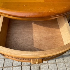 ◆11月5日まで限定出品◆　インテリア　籐製　花台　電話台　サイドテーブル　アンティークの画像