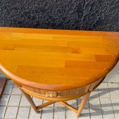 ◆11月5日まで限定出品◆　インテリア　籐製　花台　電話台　サイドテーブル　アンティークの画像