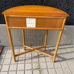 ◆11月5日まで限定出品◆　インテリア　籐製　花台　電話台　サイドテーブル　アンティークの画像