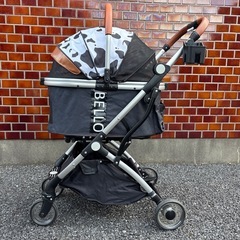 大阪熊 ペットカート ペットキャリー 牛柄 ベビーカー の画像