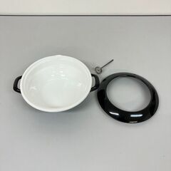 stp-3506　温度計付　天ぷら鍋　26cm　富士ホーロー　鉄製　両手　フライヤー　油鍋　揚げ鍋　揚げ物　調理器具の画像