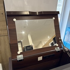 コンパクトドレッサー デスク コンセント付きの画像