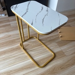 大理石調サイドテーブル(長方形型))の画像