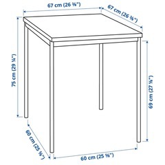 【無料】IKEA サンドスベリ テーブル ブラック 67×67cmの画像