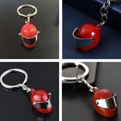 ヘルメットキーホルダー（新品）レッドの画像