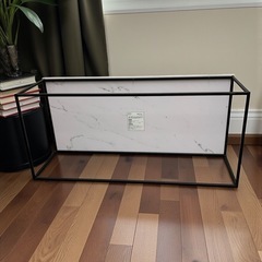 アルハム Alham センターテーブル ホワイト大理石マーブル 幅1100×奥行500×高さ350 中古品販売 11Aの画像