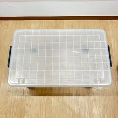 stp-3514　収納ボックス　プラスチックケース　蓋付き　フタ　クリアカラー　透明　押し入れ収納　収納ケースの画像