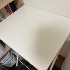 yamazen 折りたたみテーブル ホワイト×ホワイトの画像