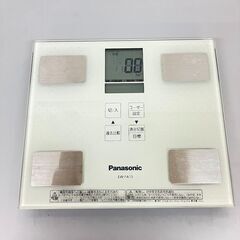 stp-3515　パナソニック　体組成計　EW-FA13　ヘルスメーター　電池式　デジタル　体重計　ボディスケール　クリーム色　ガラス天板の画像