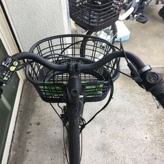 地域限定送料無料　ブリヂストン　ビッケ　三人乗り　12,3AH　子供乗せ　黒系　ギュットアニーズ　パスバビーアン　神戸市　電動自転車　の画像
