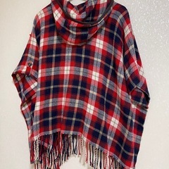 フード付き(ストール)ポンチョ　Mサイズの画像