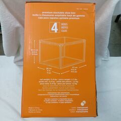 海外・日本製品のサルベージ品　AG  BOX　クリアシューズボックス４個セットの画像