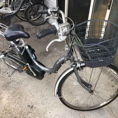 地域限定送料無料　ブリヂストン　アシスタ　12,8AH　子供乗せ　シルバー　パスウィズ　ビビDX　神戸市　電動自転車　の画像