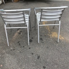 アルミ　ガーデンチェア2脚　　リサイクルショップ宮崎屋　佐土原店　25.11.4の画像