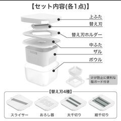 ニトリ コンパクトスライサー ザルボウル保存容器セットの画像